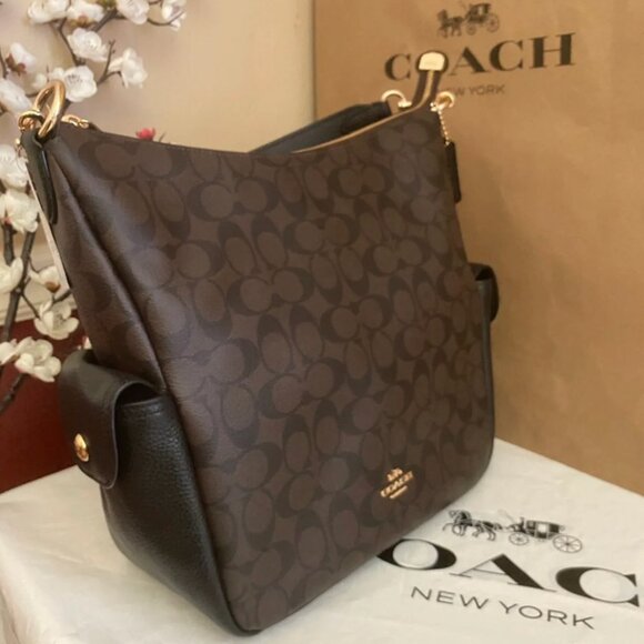 Coach Pennie Shoulder Bag In Signature Canvas c1523 - Picture 5 of 8